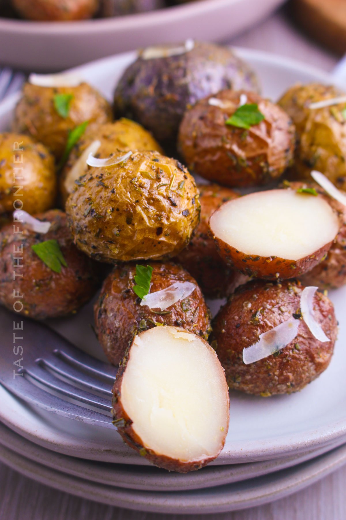 baby potatoes on the smoker