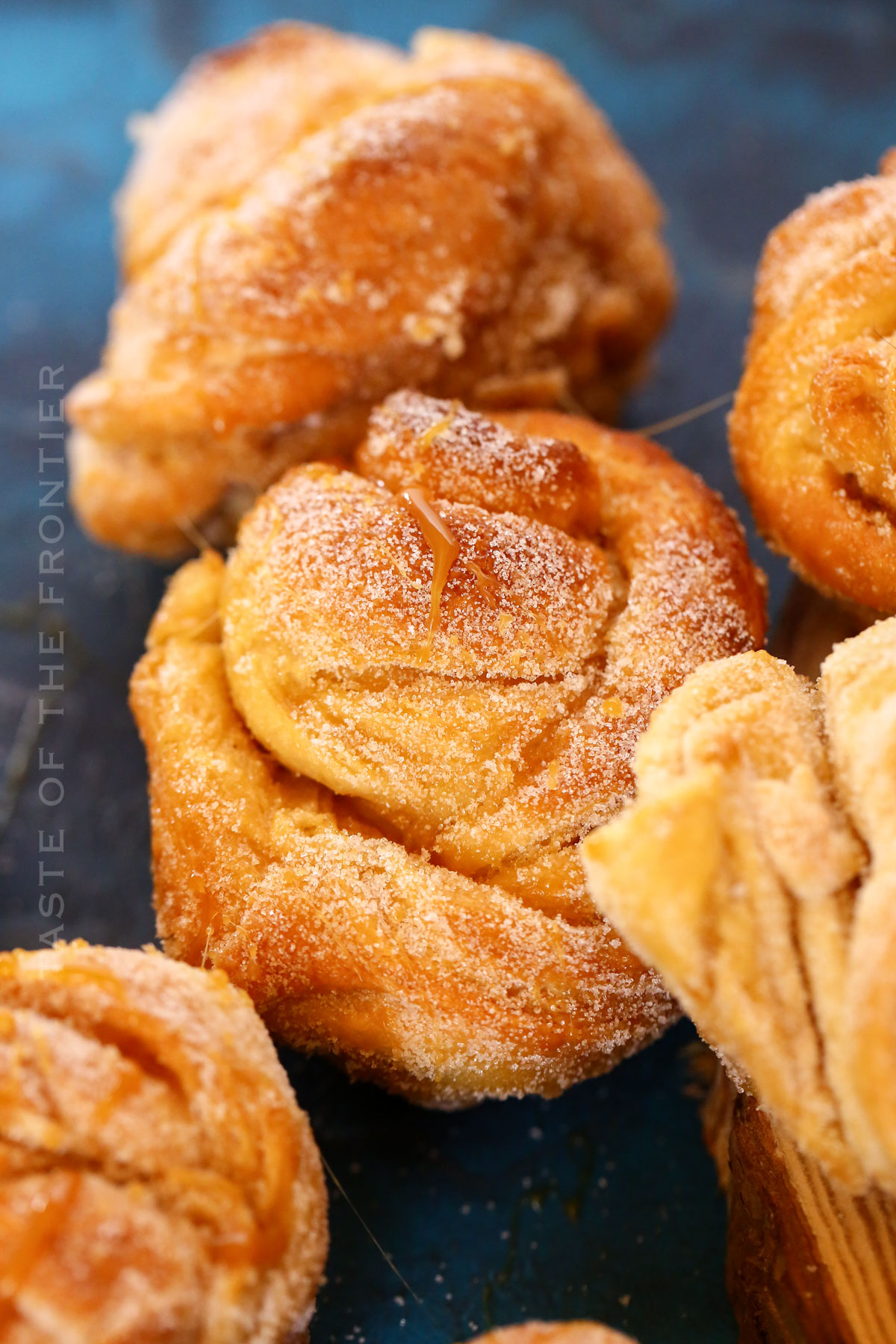 crescent dough with caramel