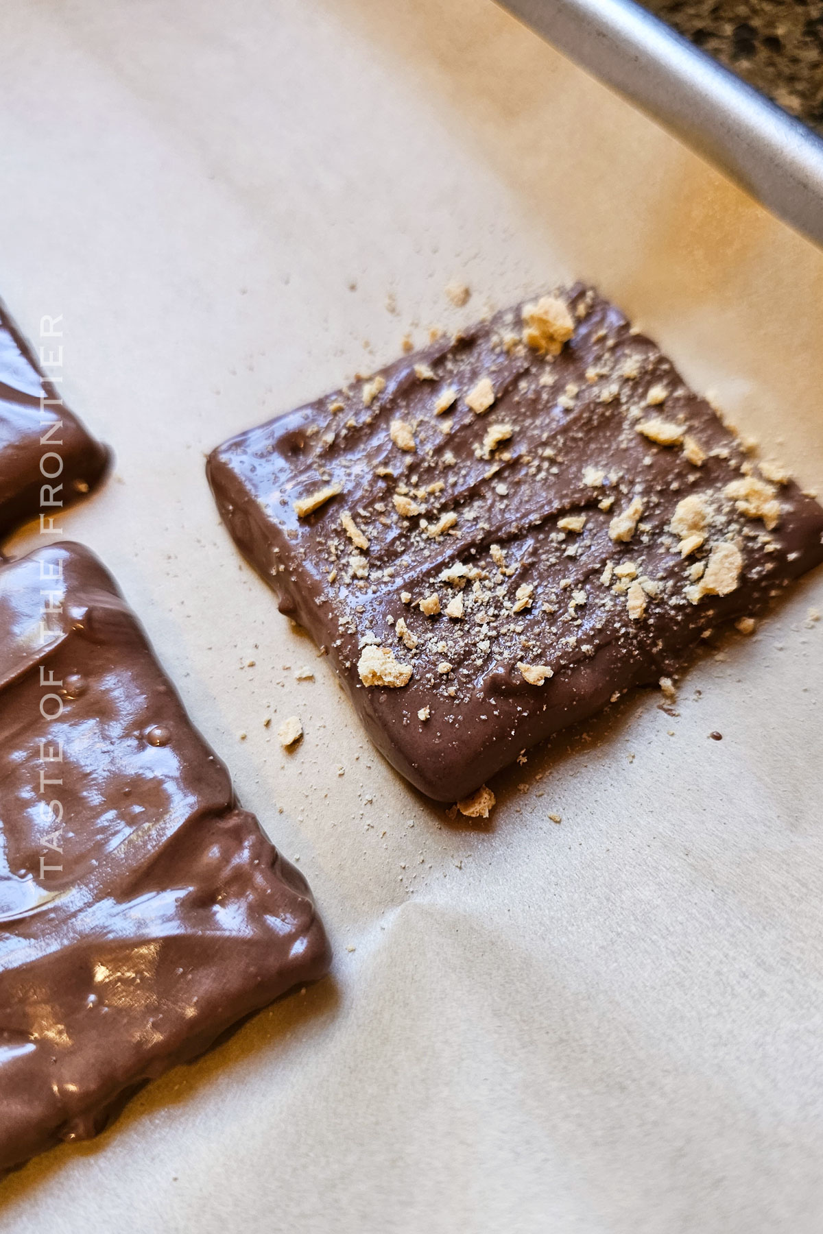 making Chocolate-Covered Graham Crackers