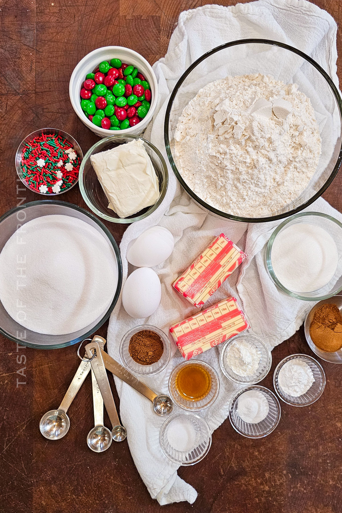 Christmas Cheesecake Snickerdoodle ingredients