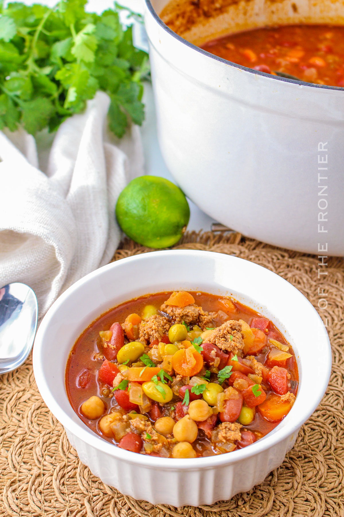 turkey chili served