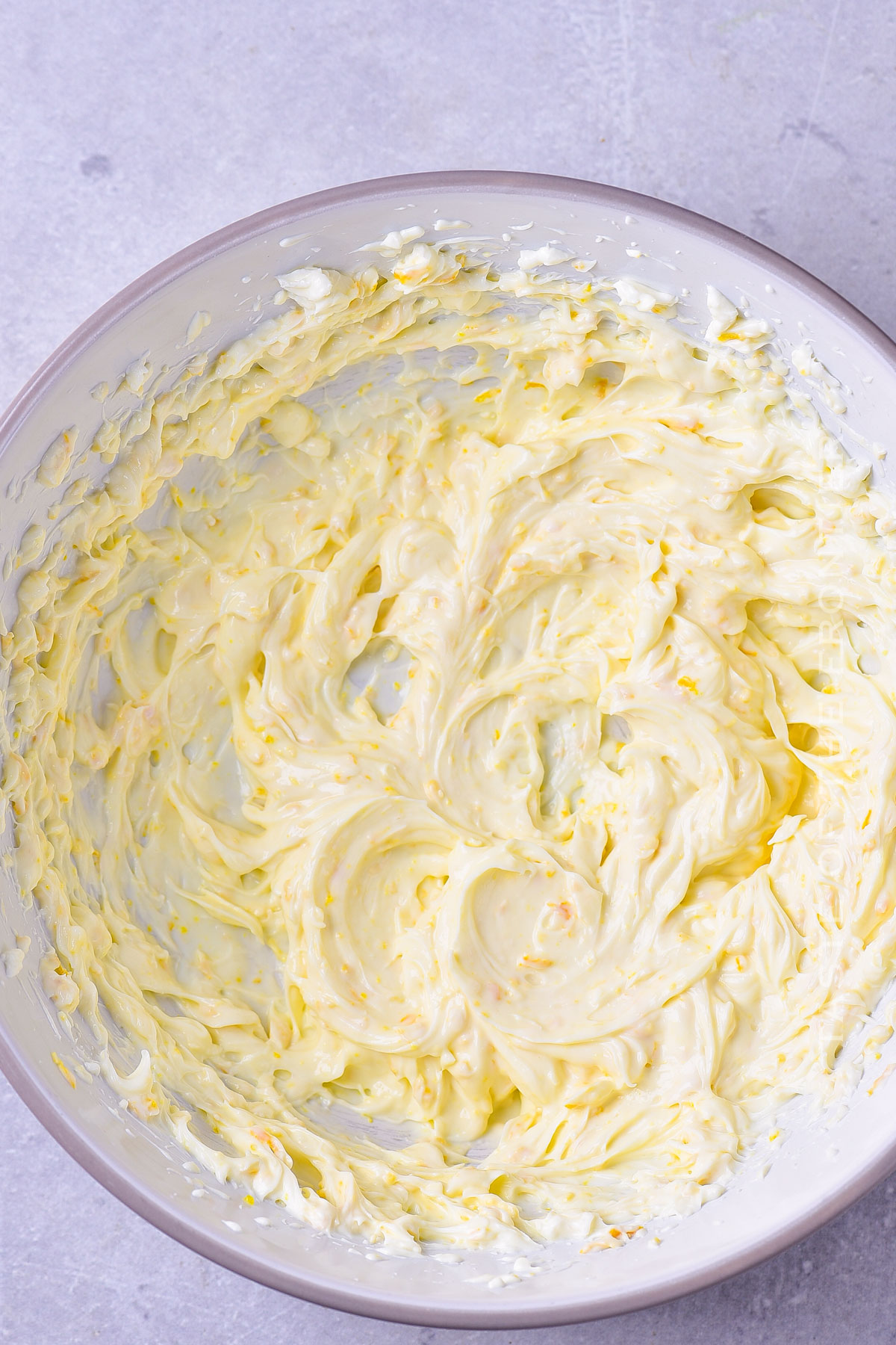 frosting with orange zest