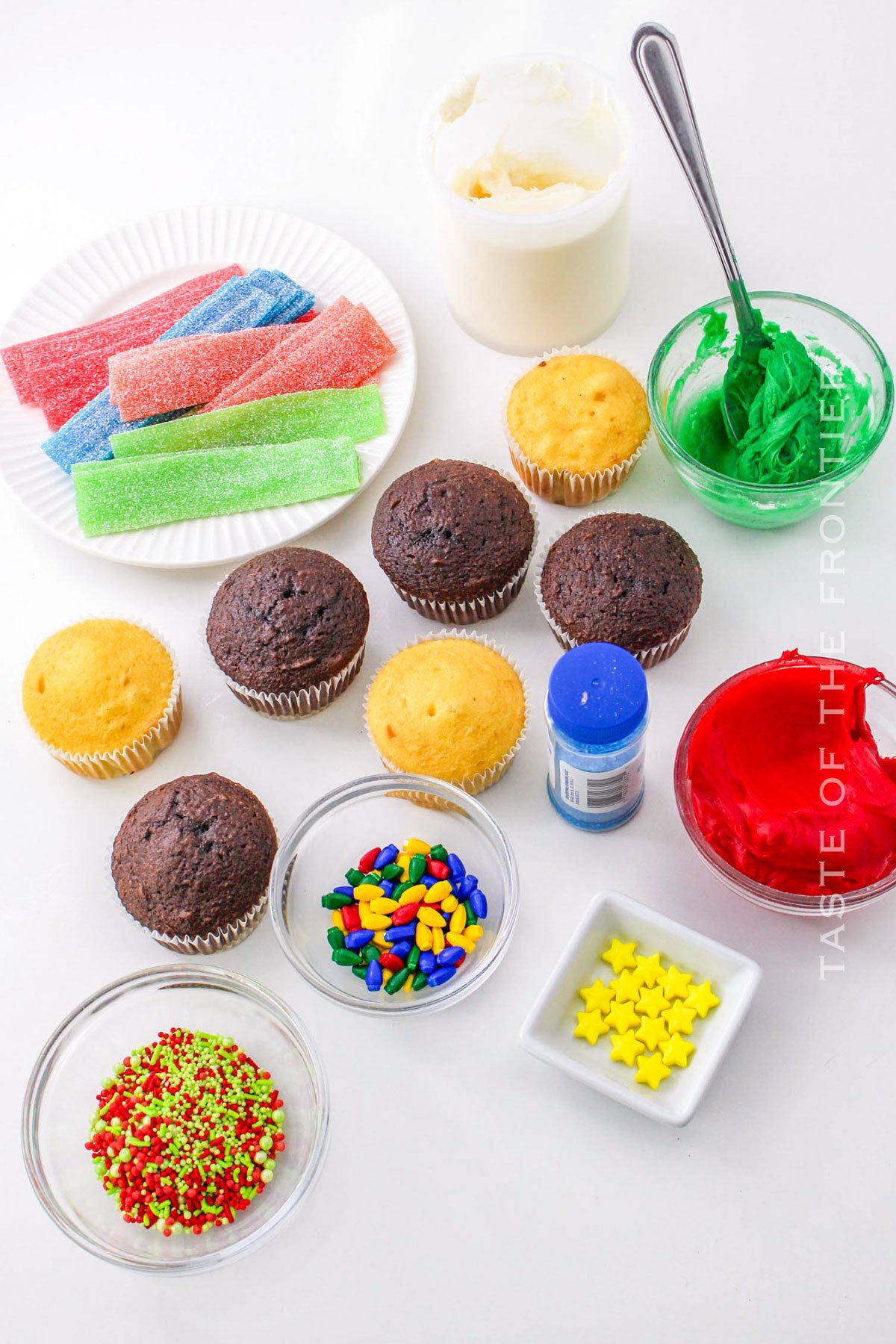 Ugly Sweater Cupcake ingredients