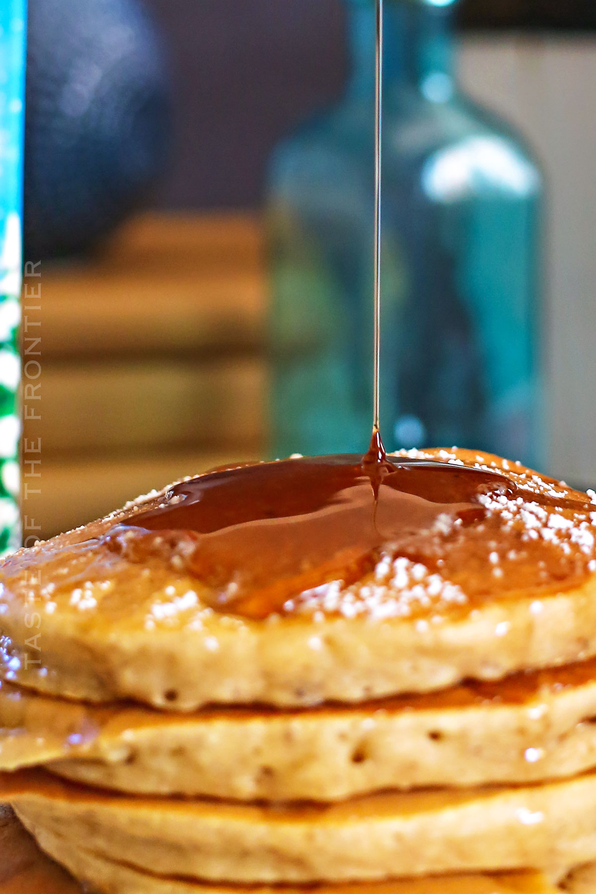 syrup on pancakes