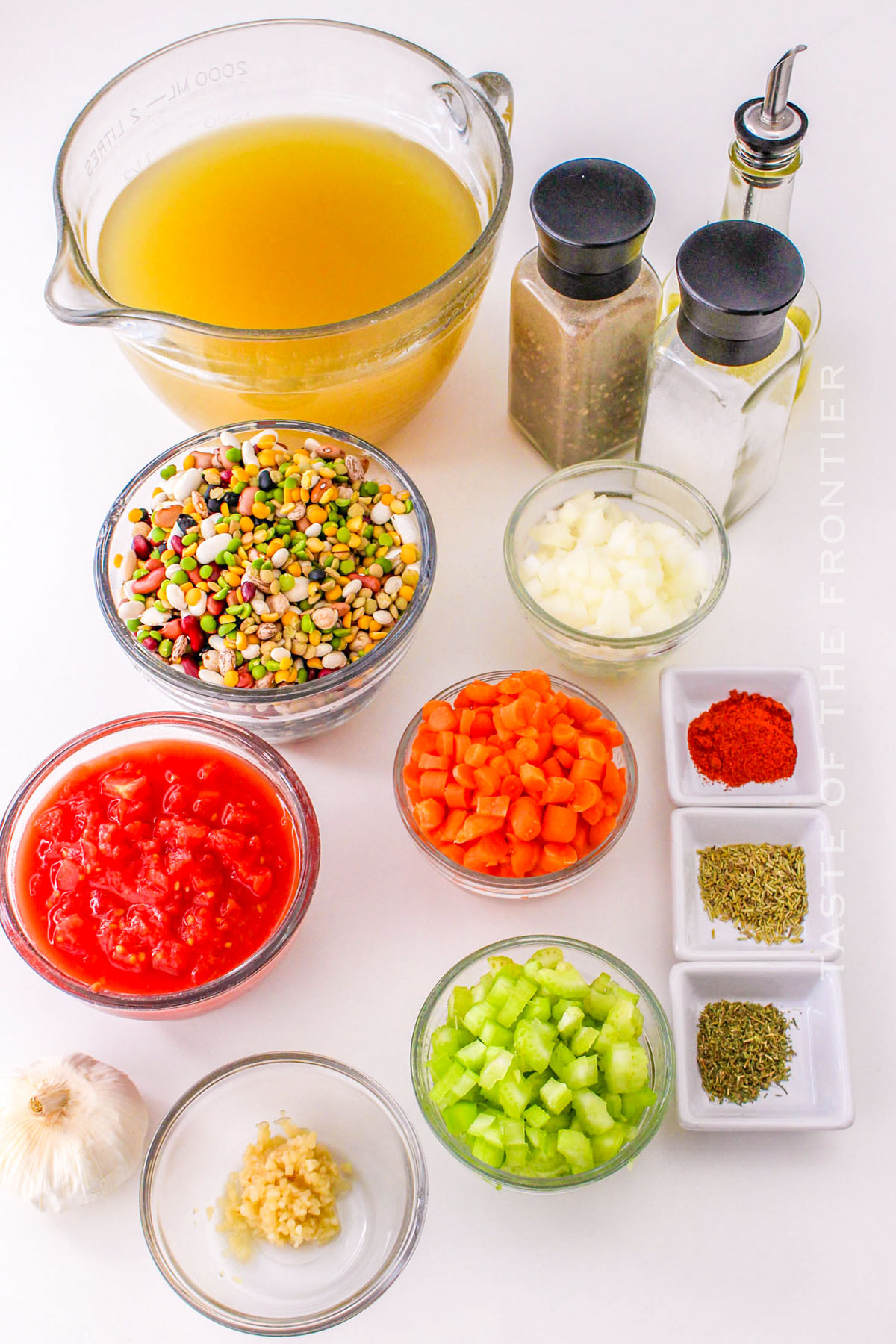 Instant Pot Bean Soup ingredients