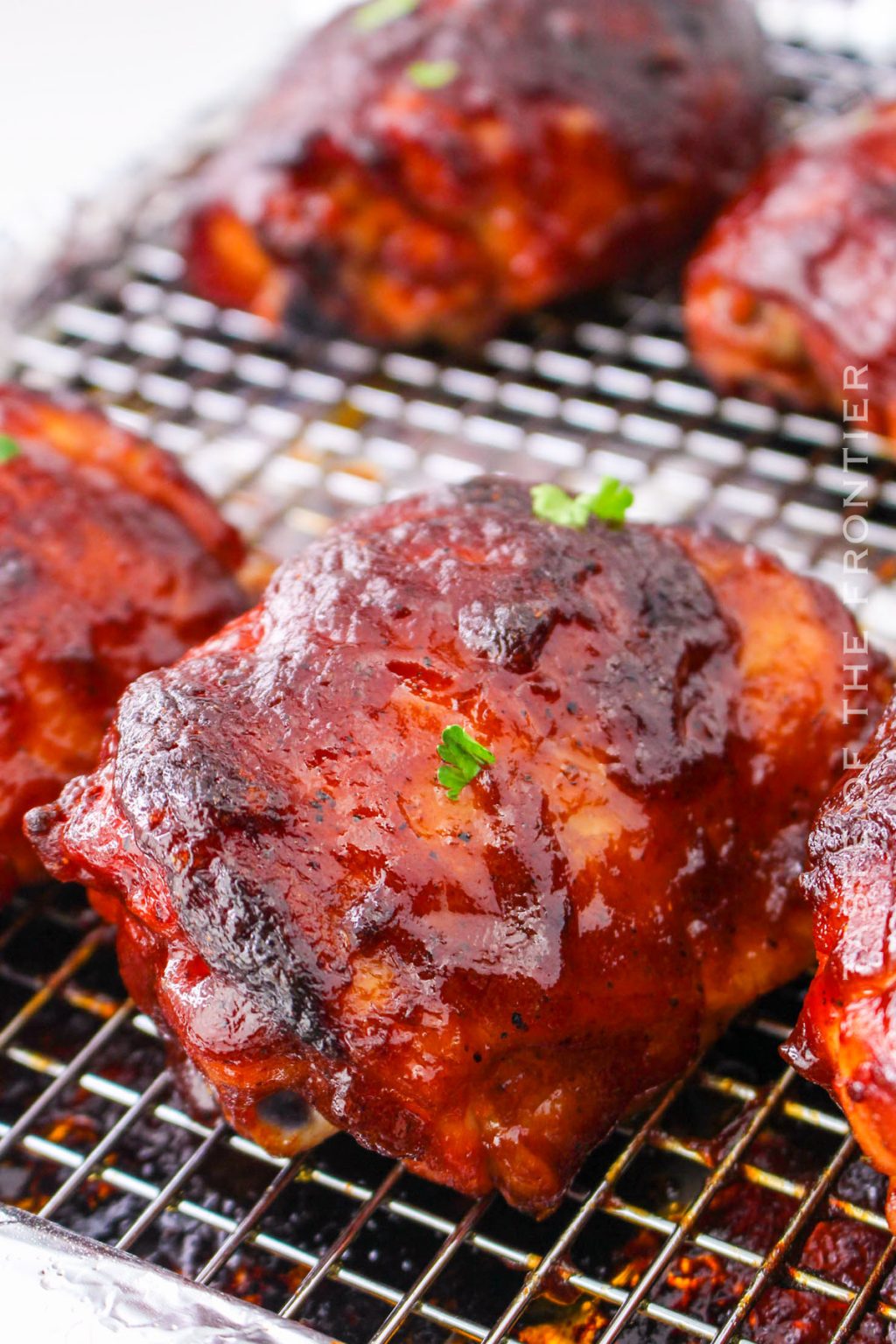 Oven Chicken Thighs BBQ Yummi Haus air-fryer-chicken-thighs-bone-in-with-crispy-skin-courtney-s-sweets