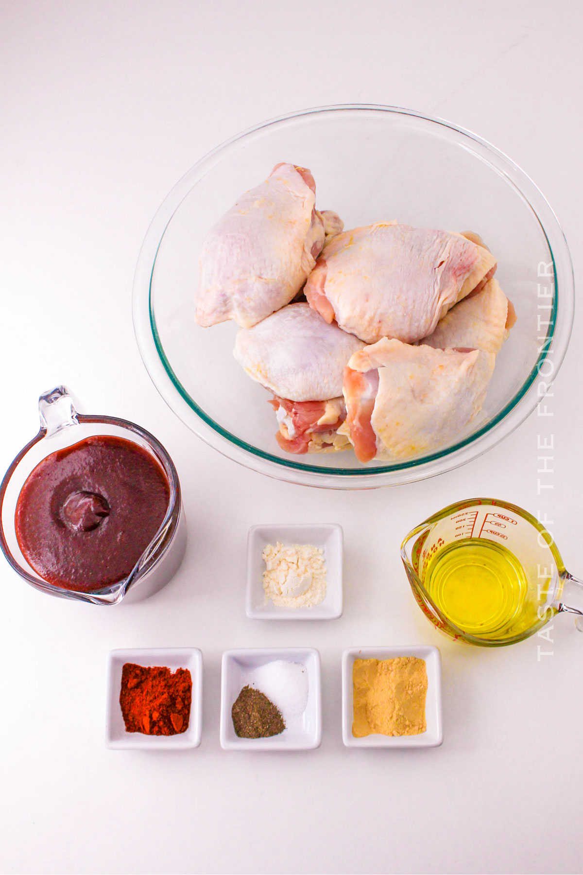 Oven Chicken Thighs BBQ ingredients