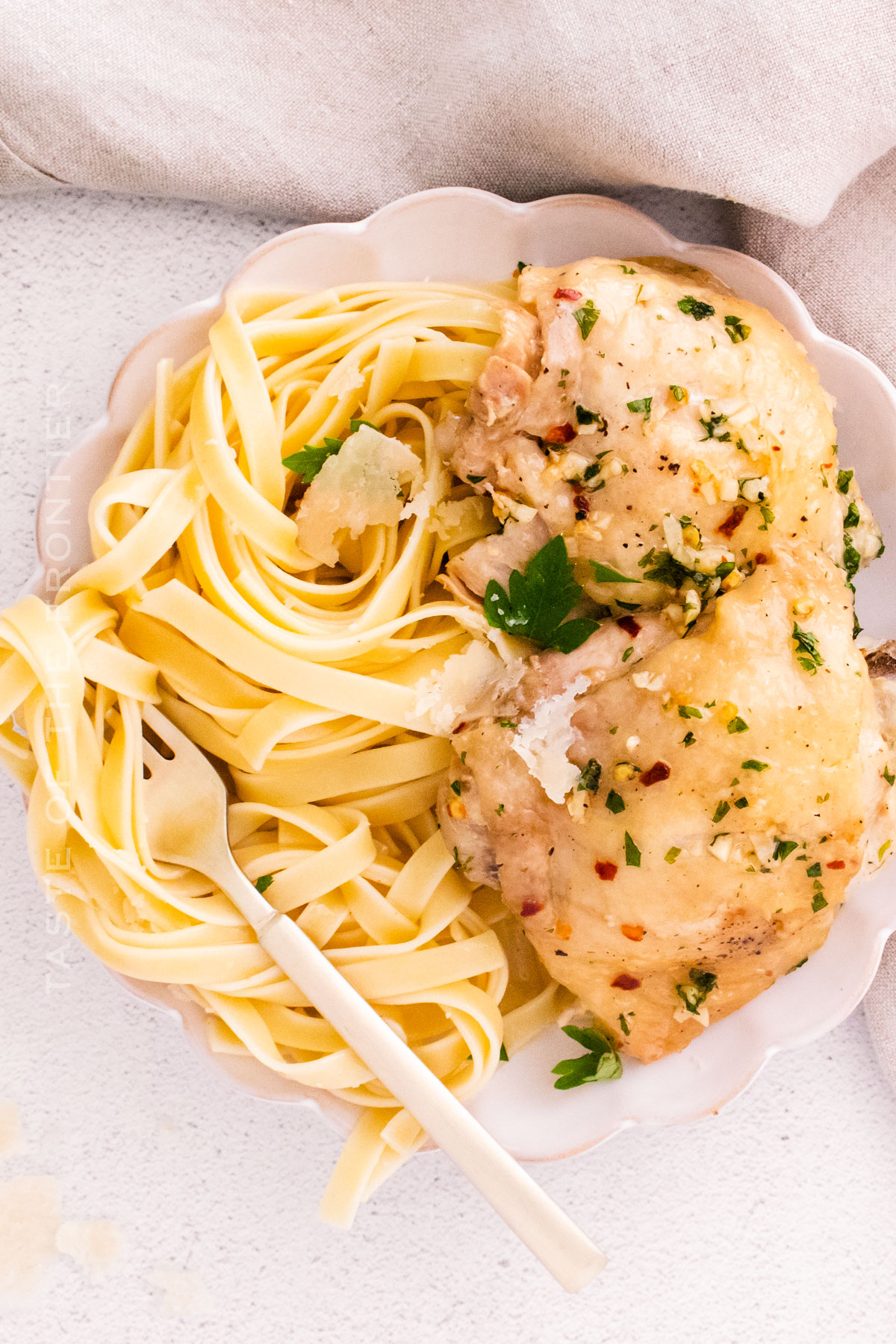 Garlic Chicken and pasta