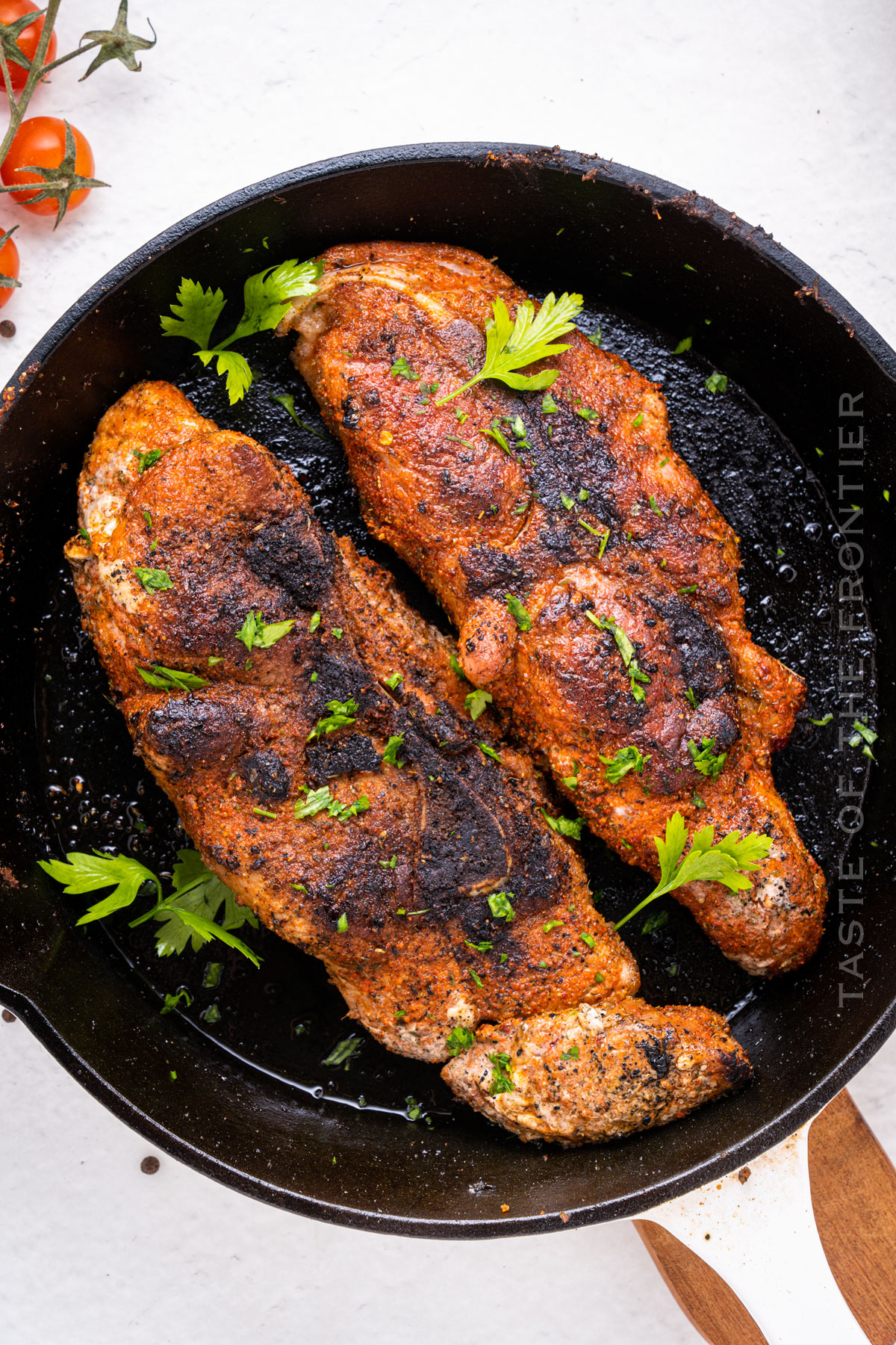 cast iron pork dinner