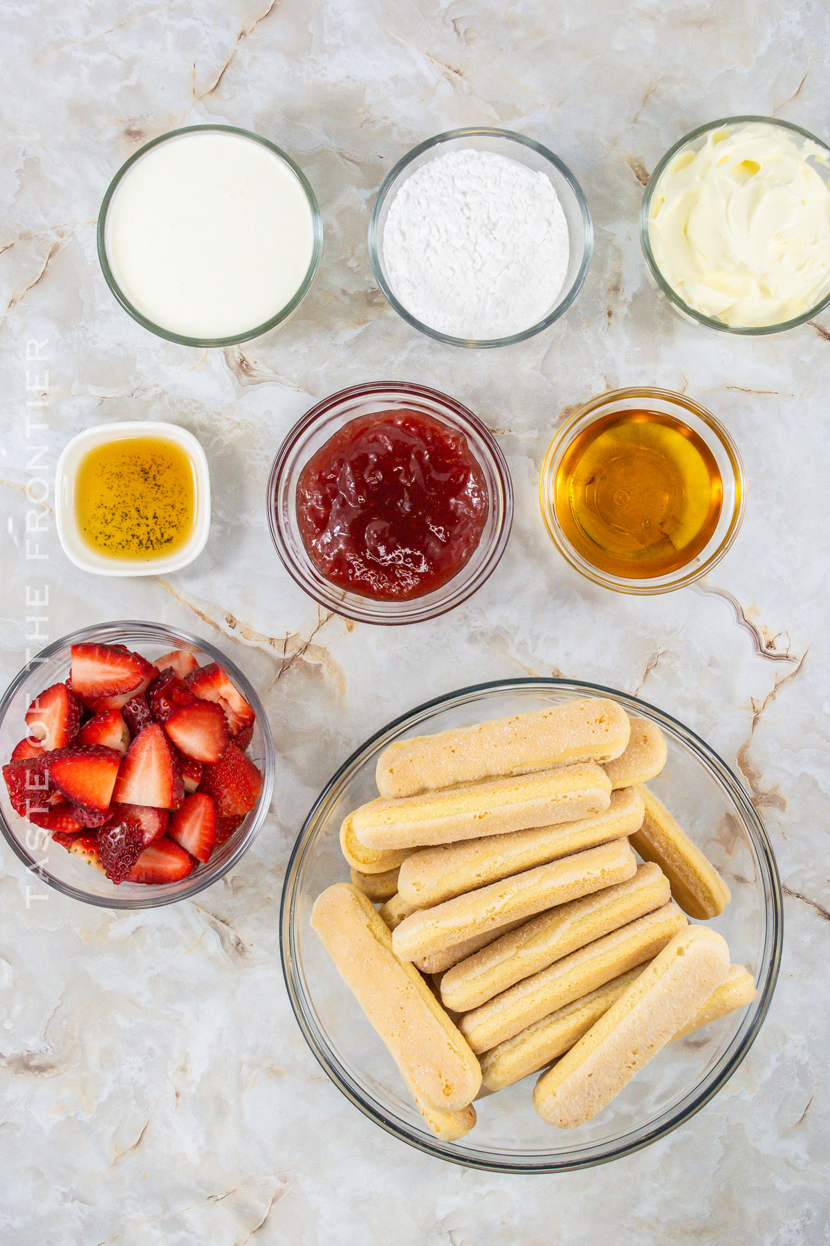 Strawberry Tiramisu ingredients