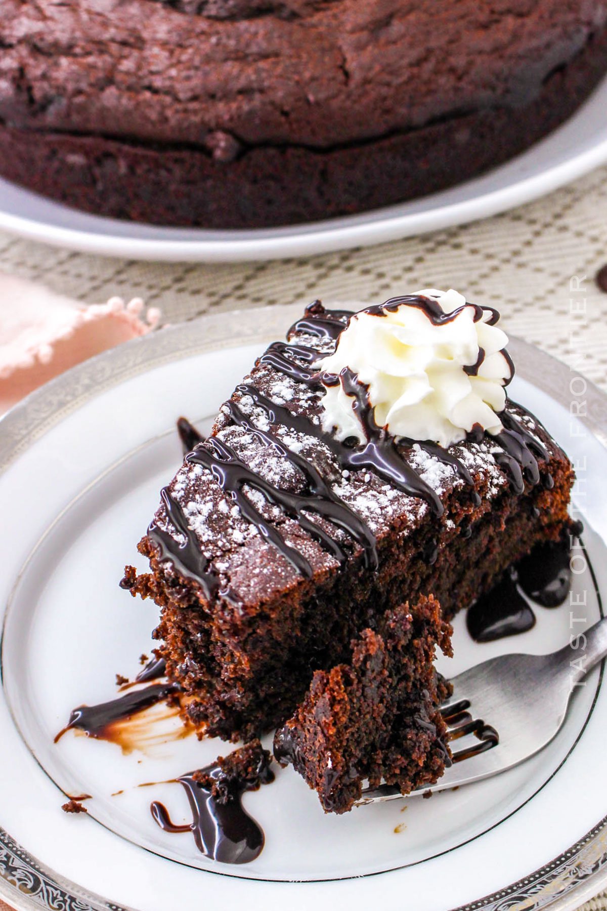 single layer chocolate cake