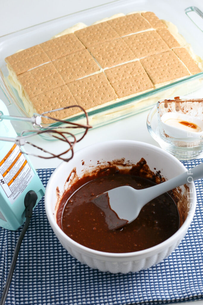 chocolate ganache topping