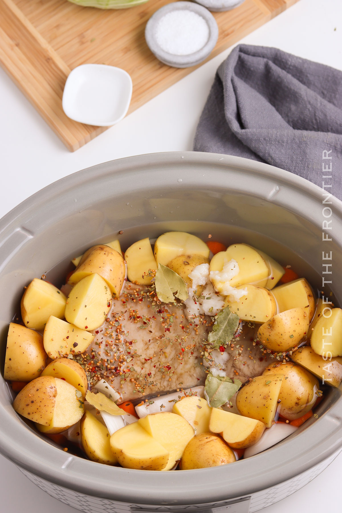 making Corned Beef and Cabbage