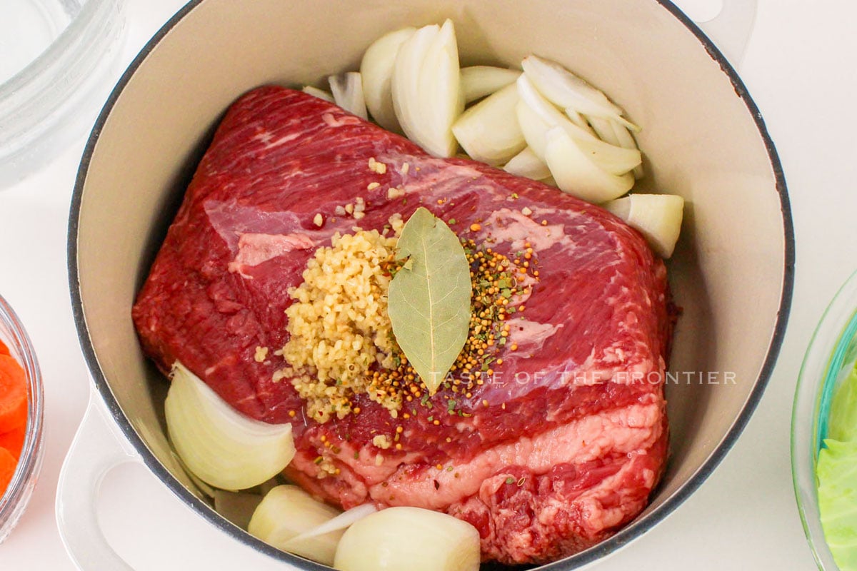 making corned beef on the stovetop