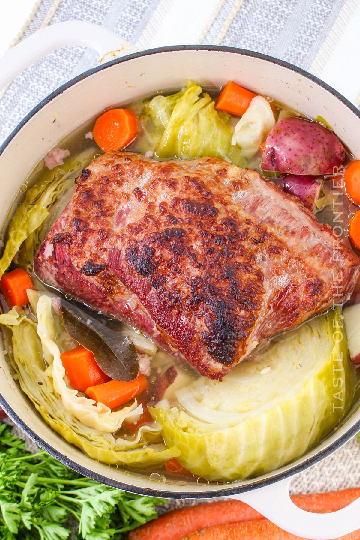 Dutch Oven Corned Beef and Cabbage recipe