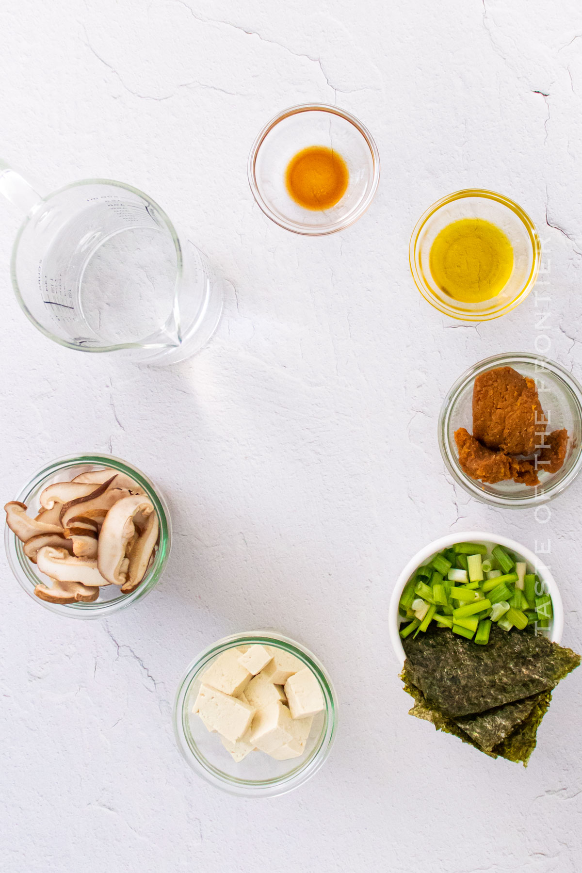 Vegan Miso Soup ingredients