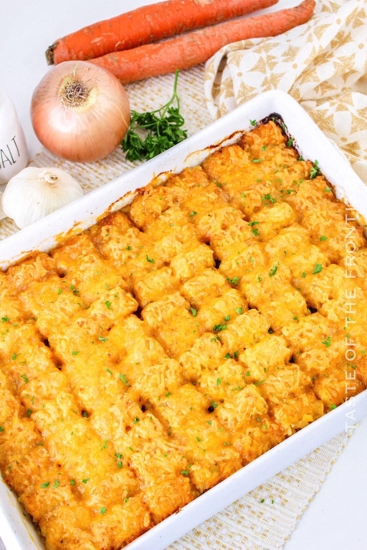 Shepherd Pie made with tater tots