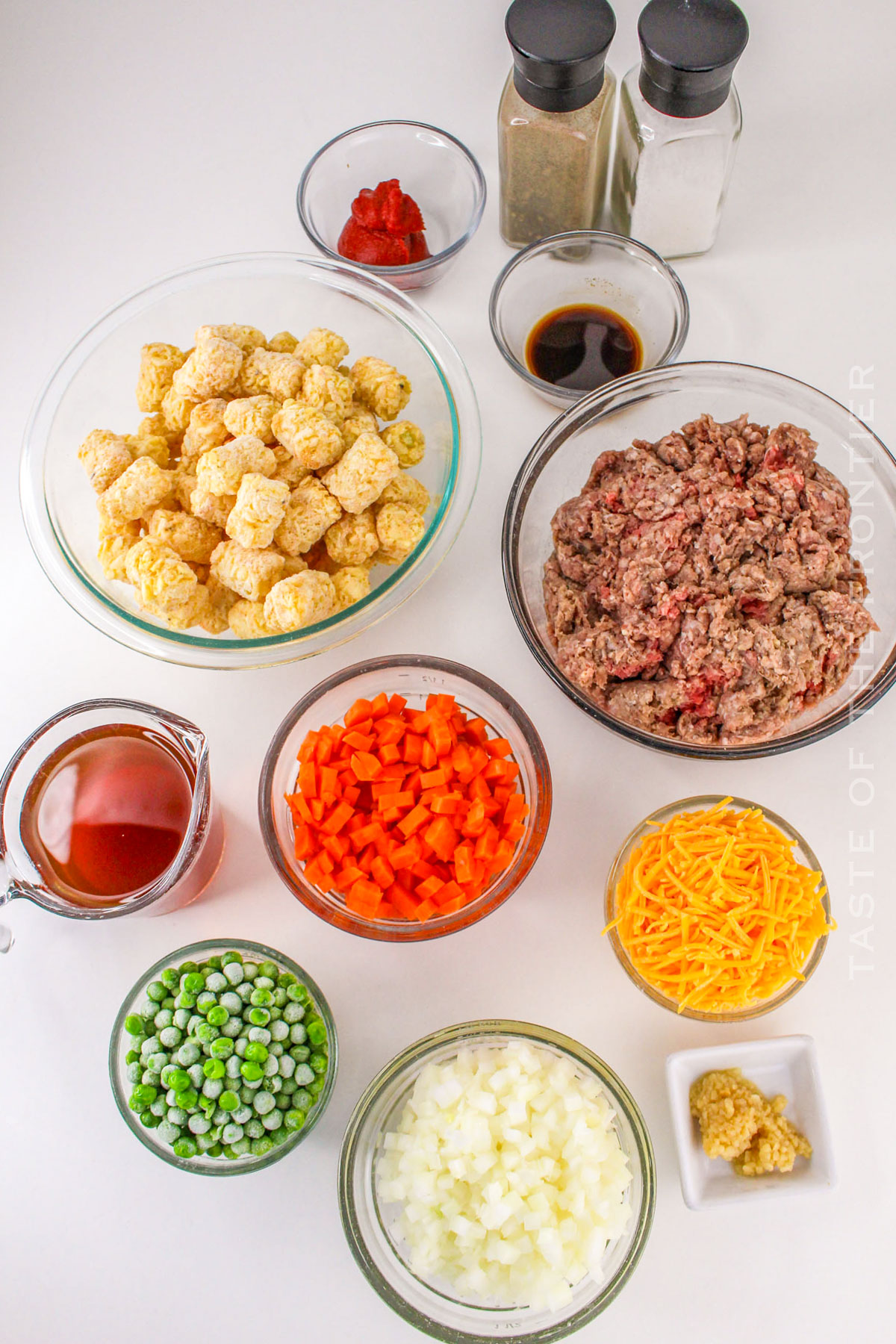 Tater Tot Shepherd Pie ingredients