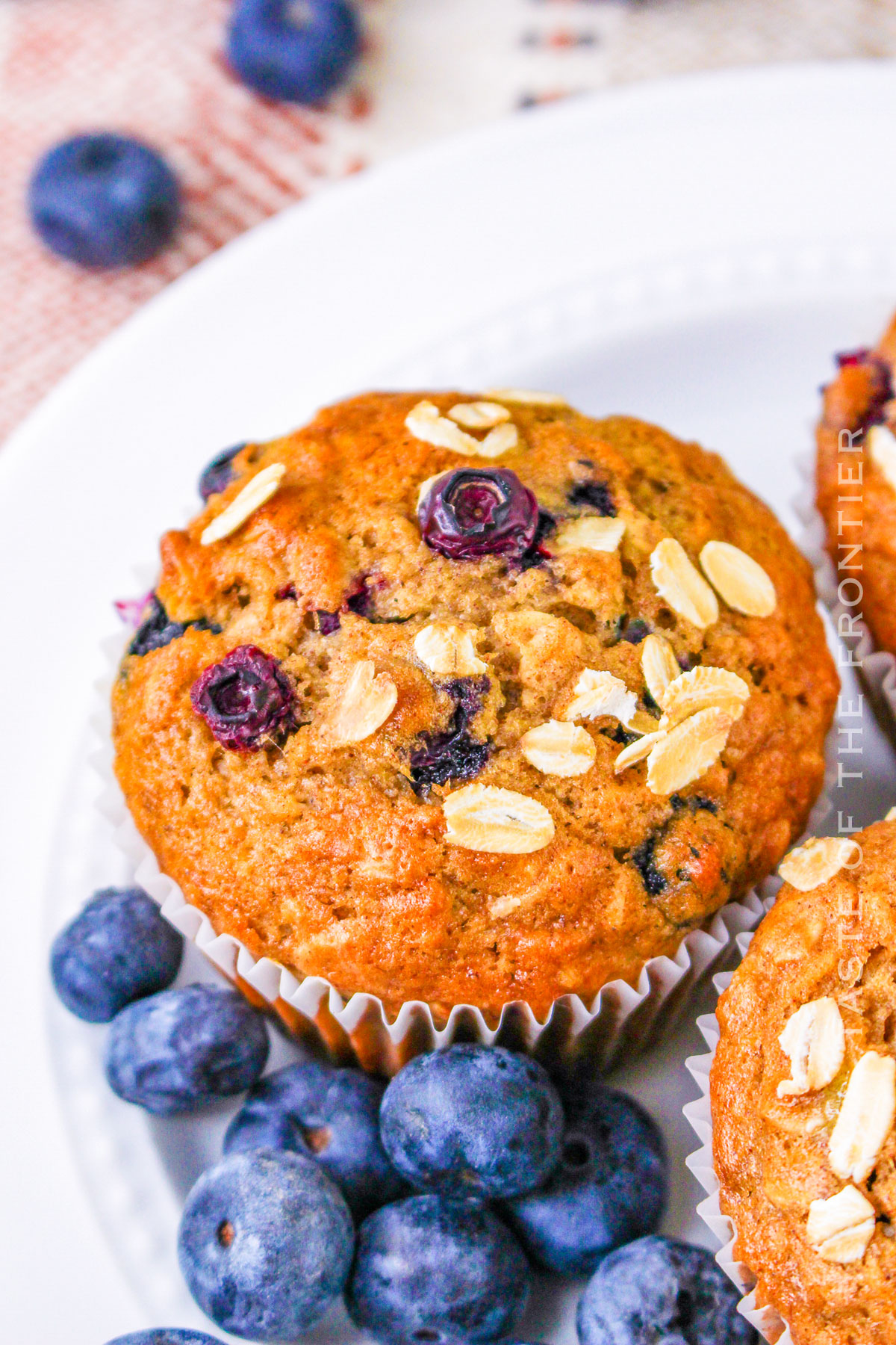 Banana Blueberry Oatmeal Muffins