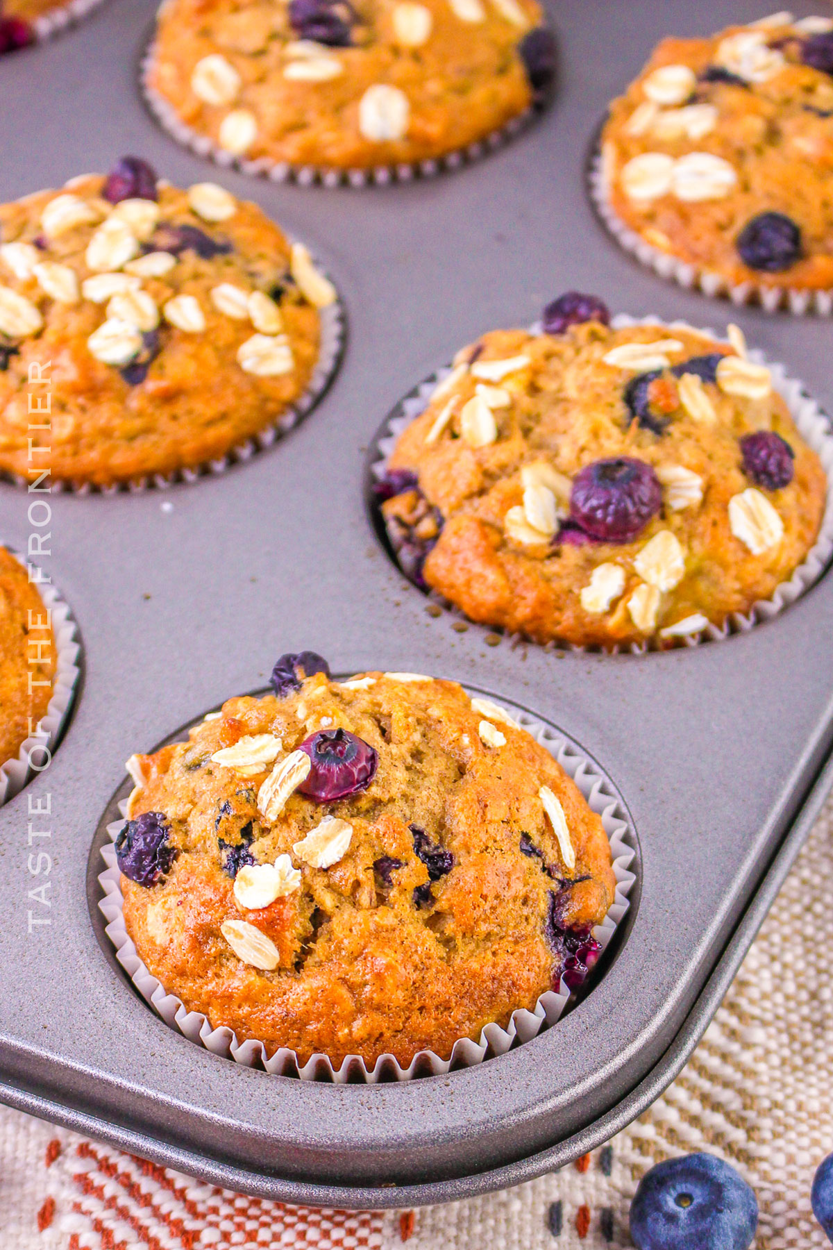 Banana Blueberry Oatmeal Muffin recipe