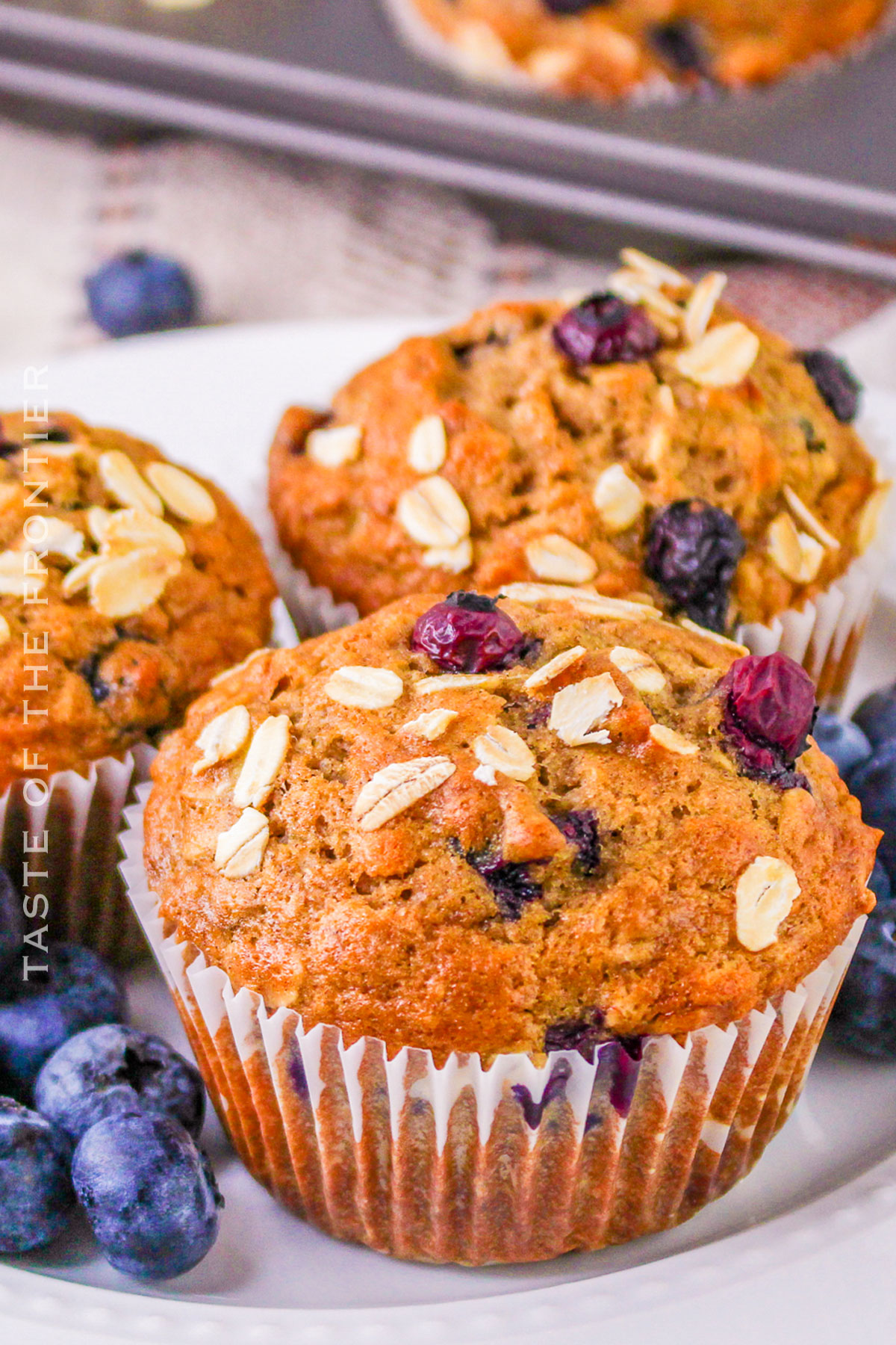 simple blueberry banana muffins