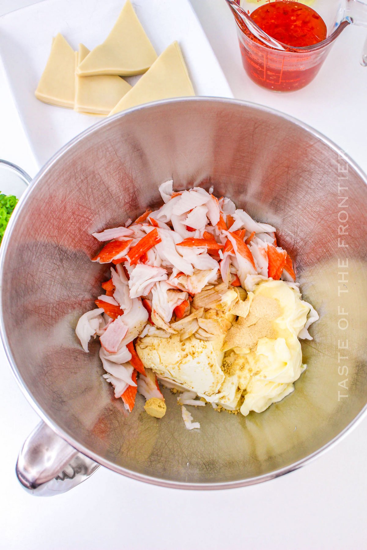 making the crab topping