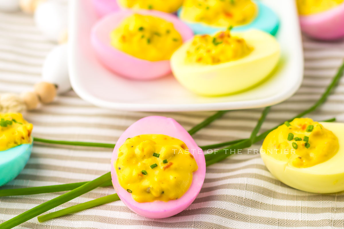 Colored Deviled Eggs recipe