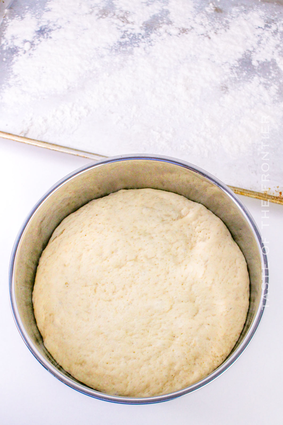 making bread dough for Easter dinner