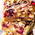 Raspberry White Chocolate Blondies