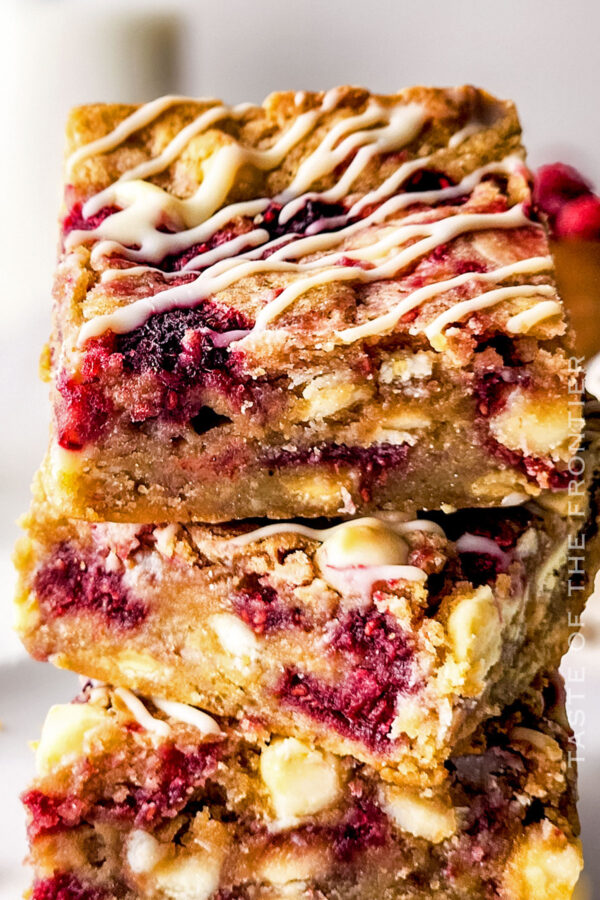 Raspberry White Chocolate Blondies