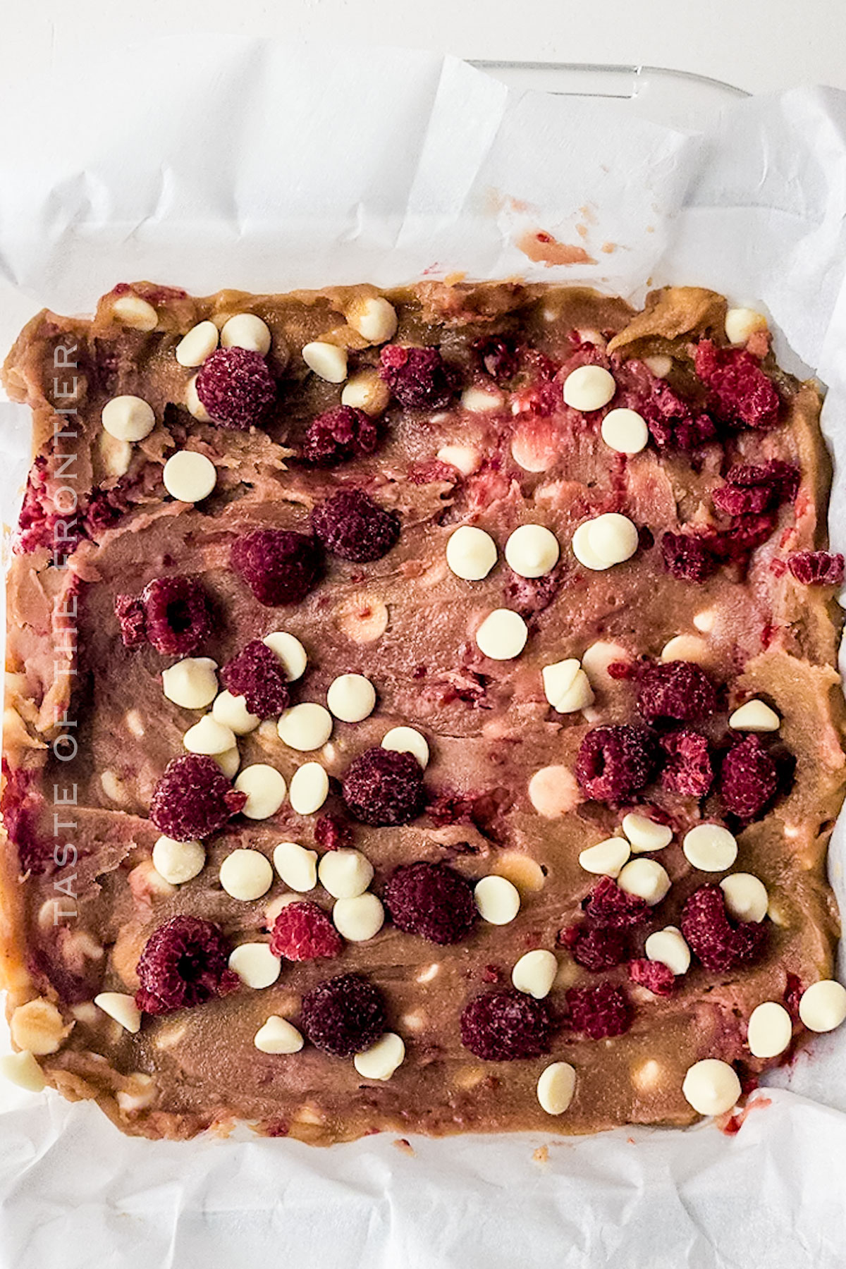 how to make Raspberry White Chocolate Blondies