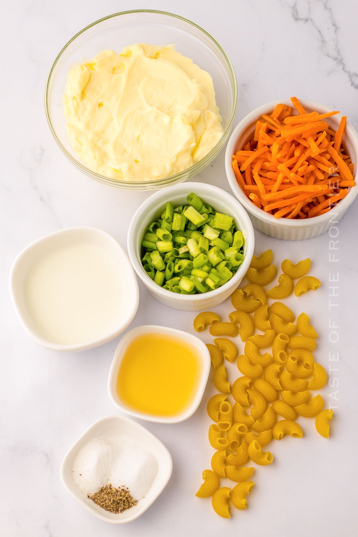 Hawaiian Macaroni Salad ingredients