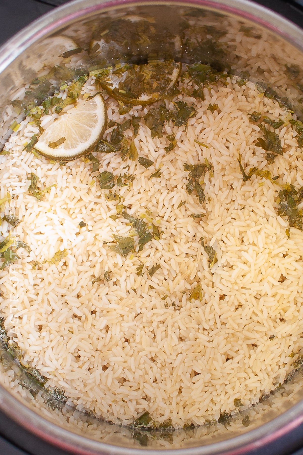 how to make Instant Pot Cilantro Lime Rice