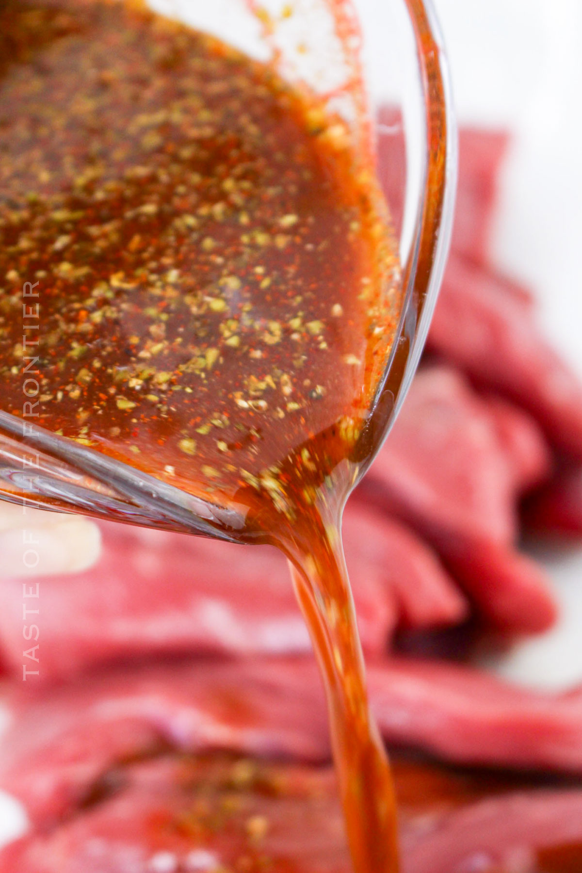 making the beef marinade