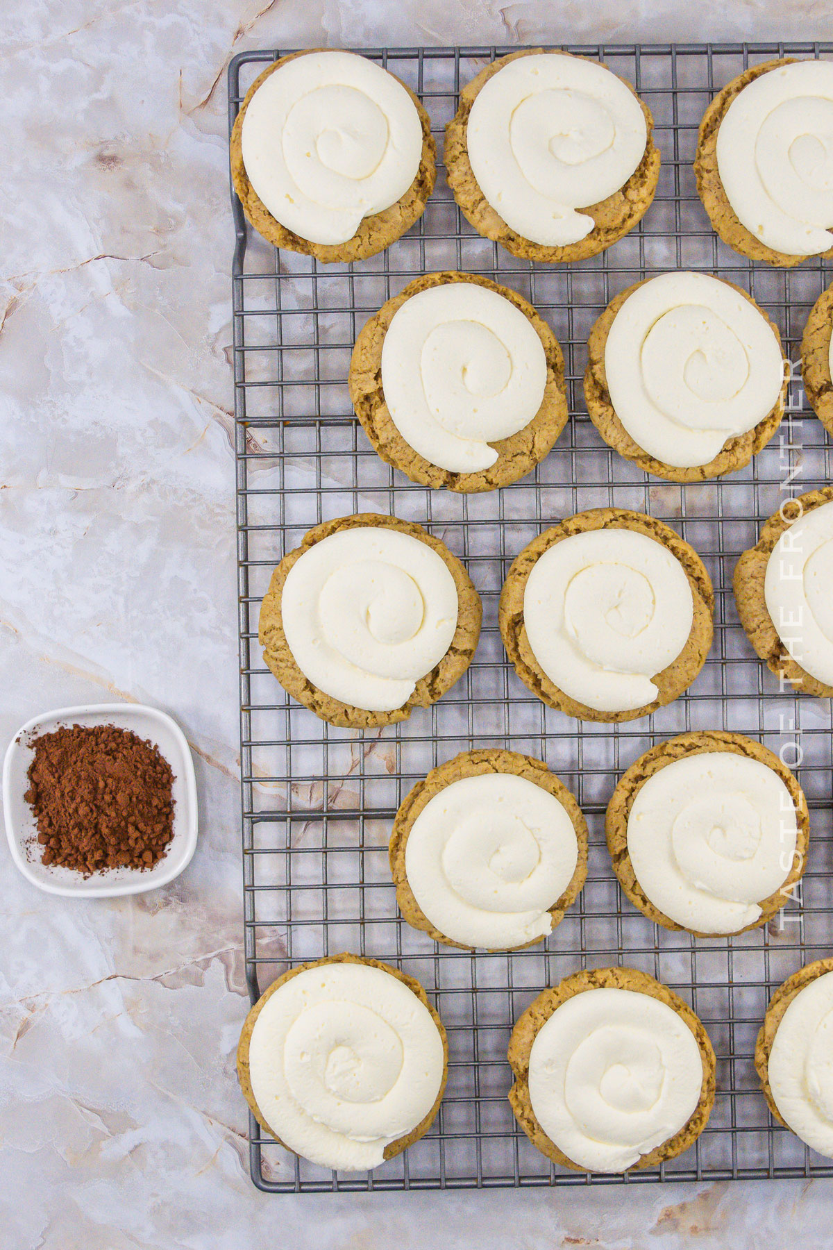 frosted coffee cookies