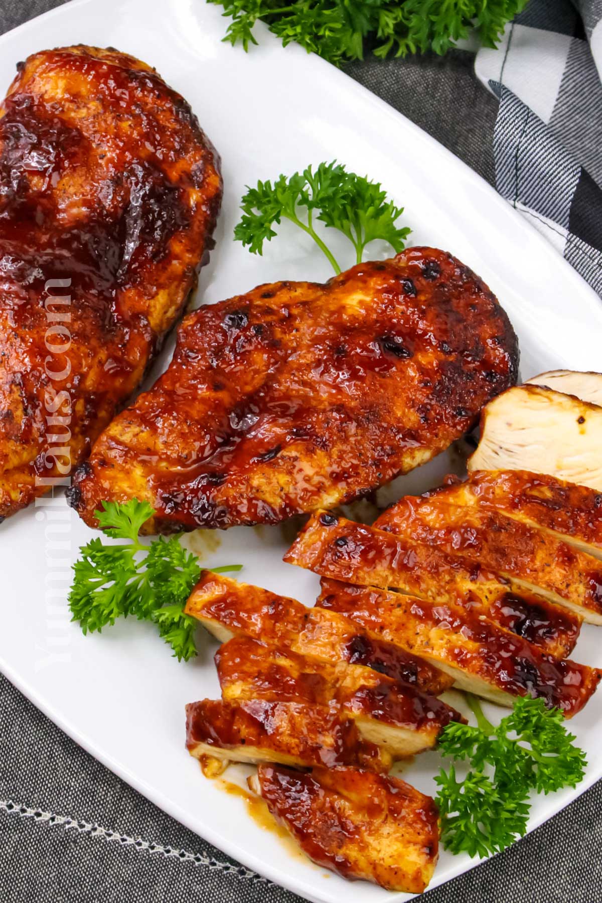 easy chicken dinner with bbq sauce