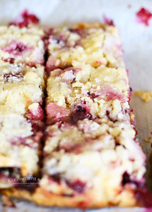 summer treat recipe - Blackberry Crumb Bars