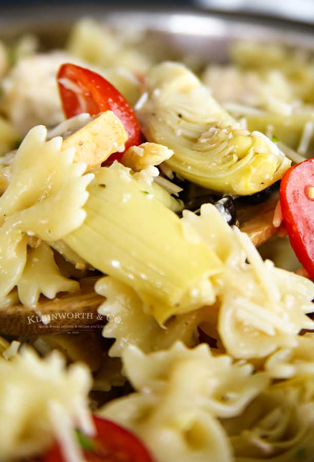 best Greek pasta Salad - Greek Feta Chicken Pasta Salad