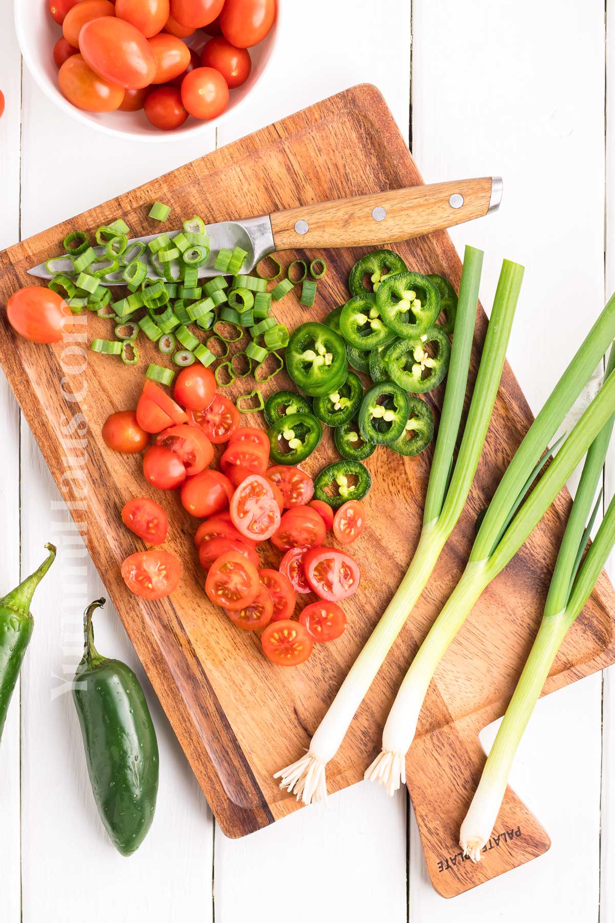 preparing the toppings