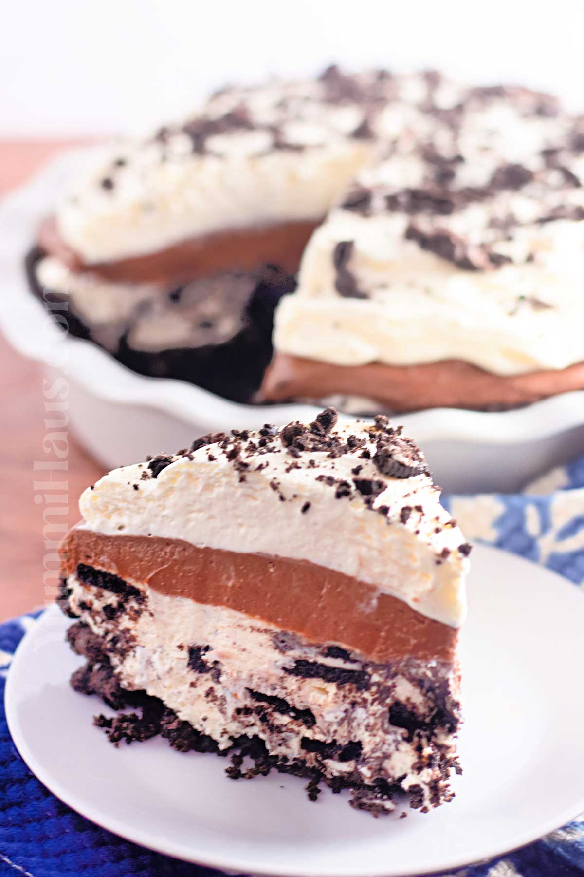 slice of pie made with cookies
