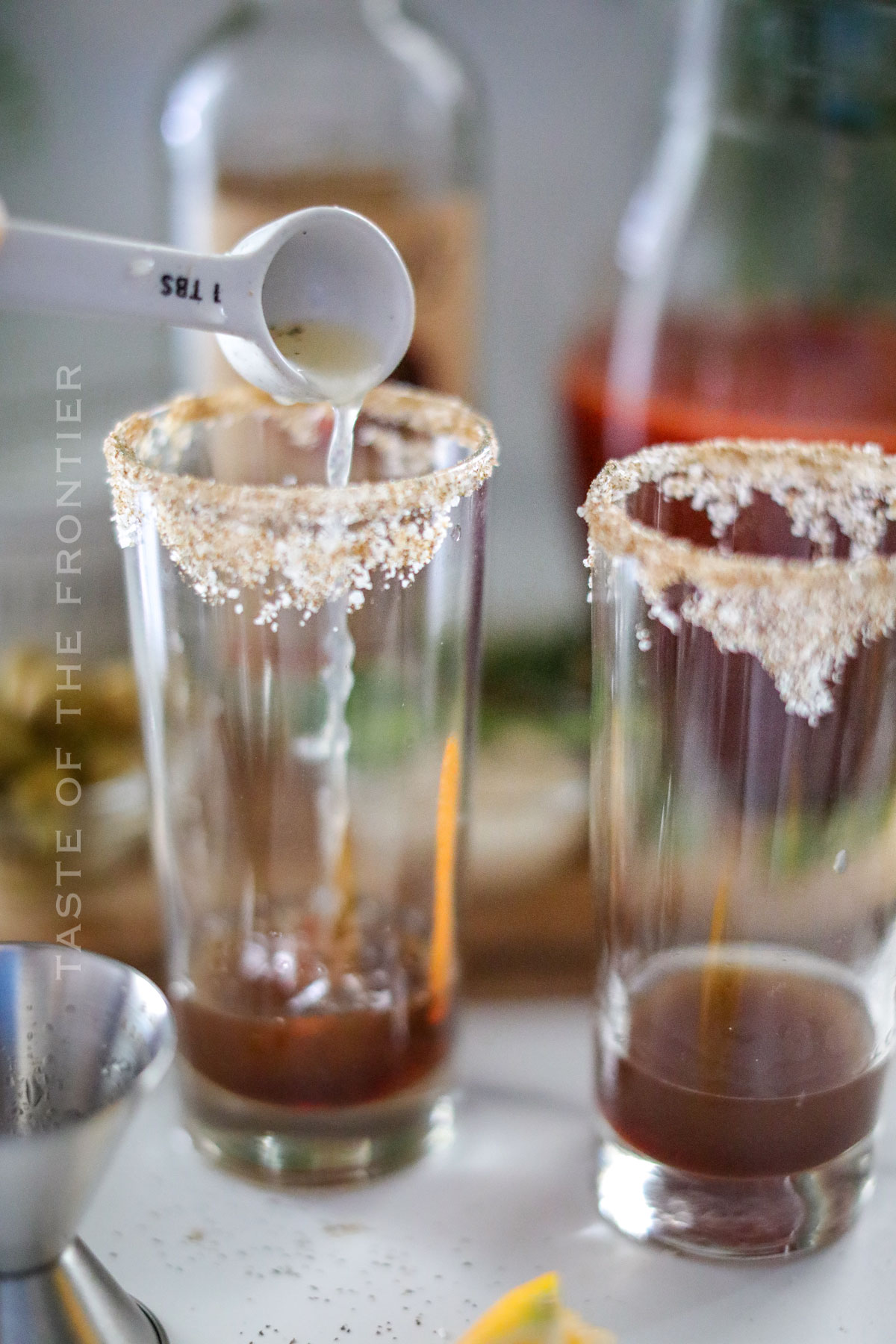 making cocktails