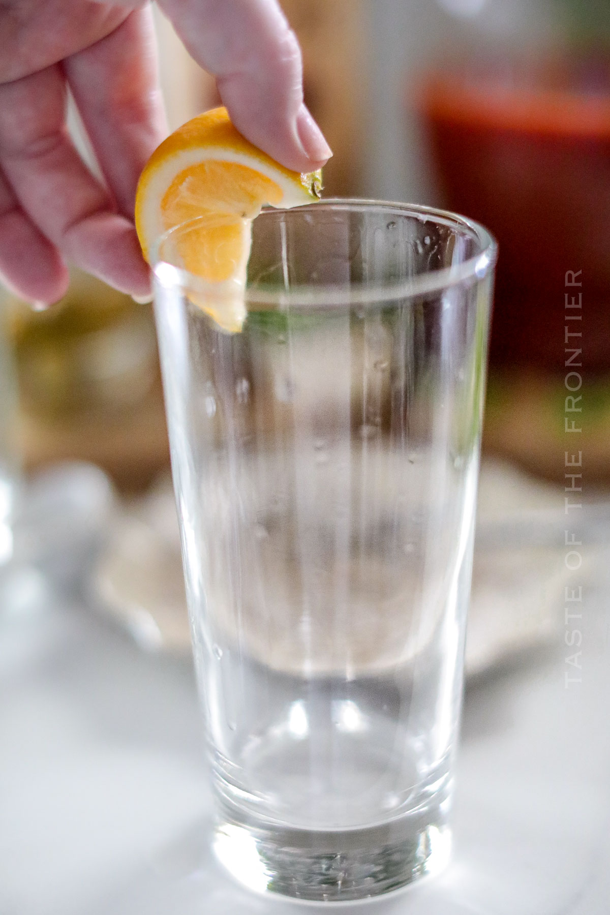 rim of the glass