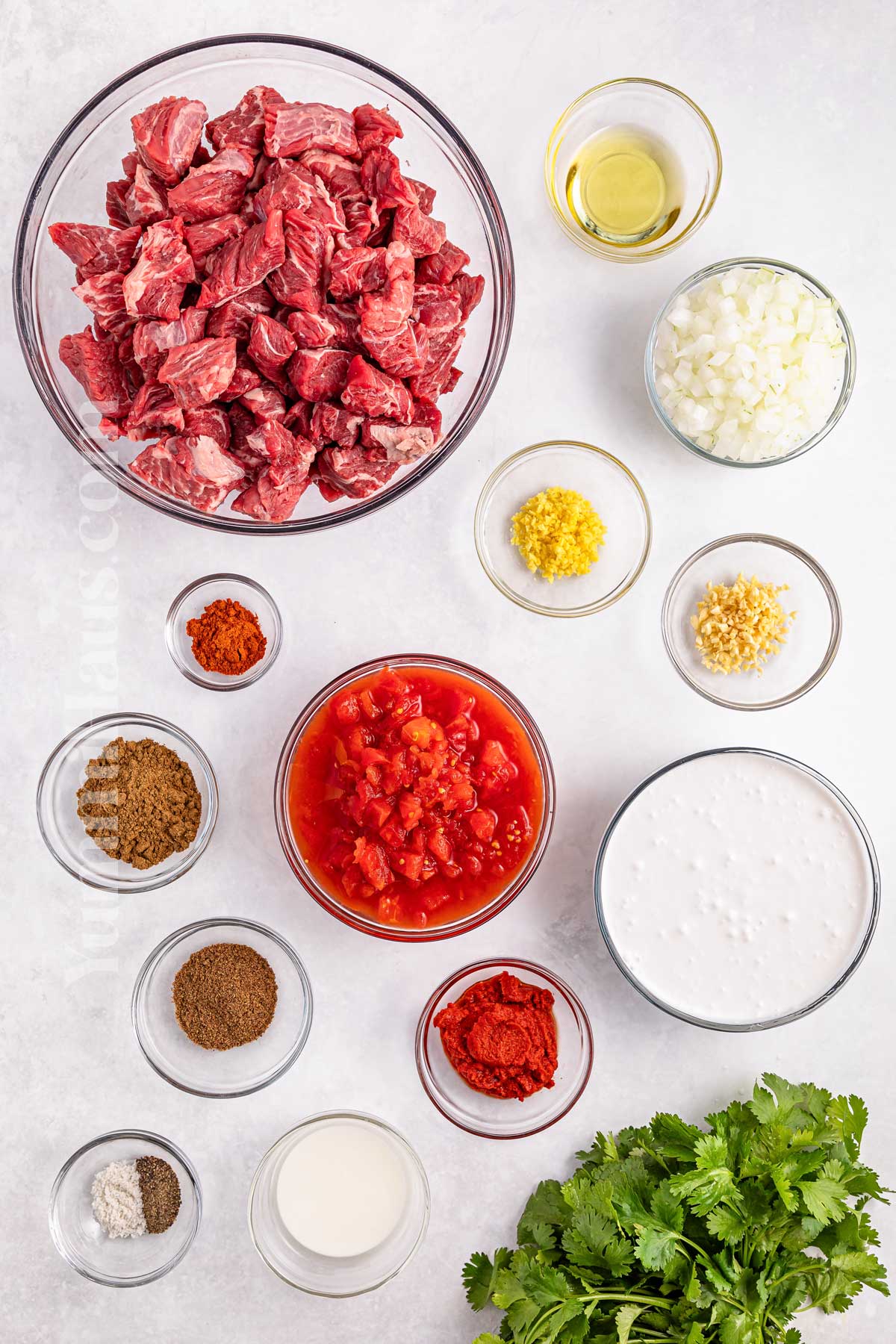 Slow Cooker Curry Beef ingredients