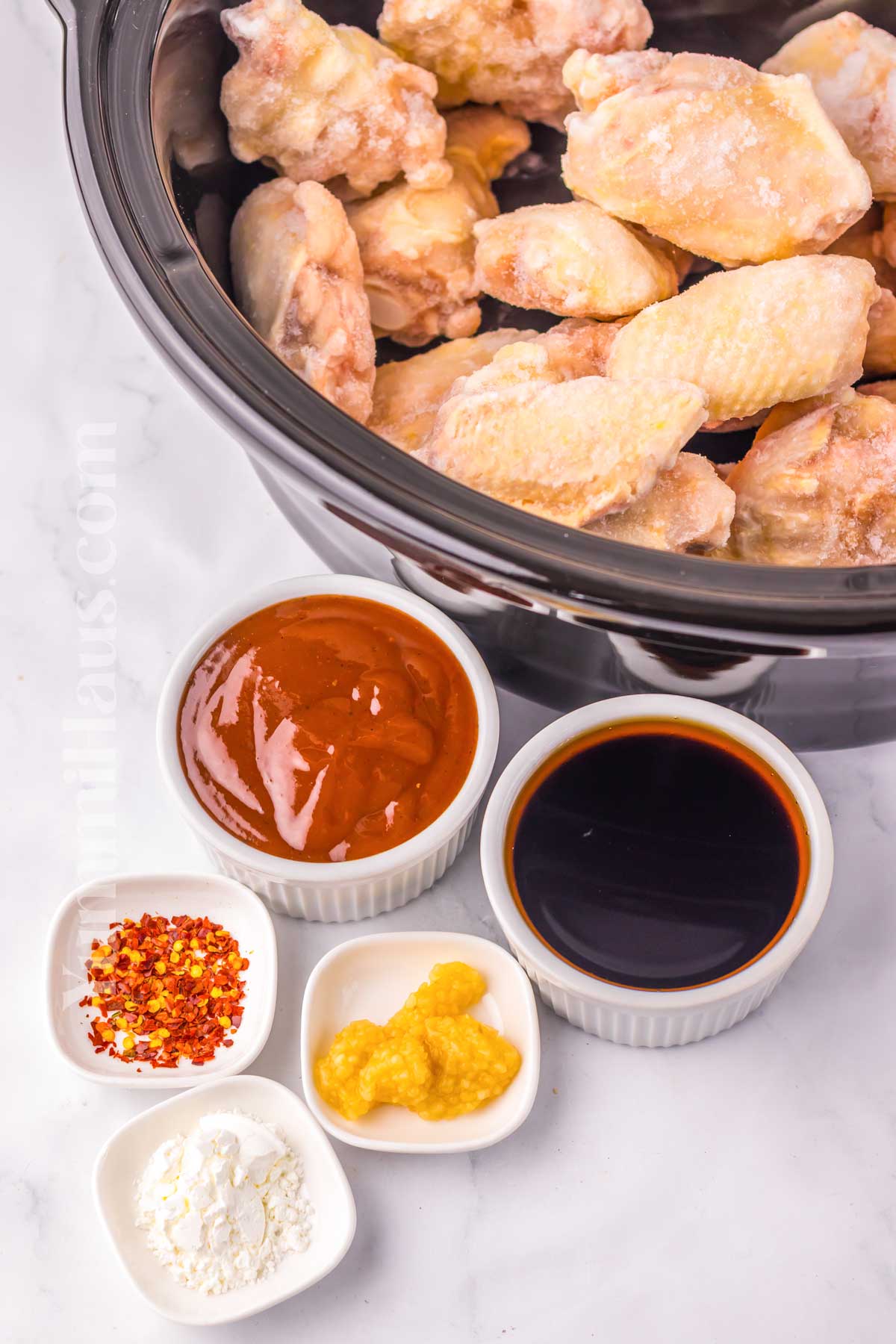 Slow Cooker Chicken Wing ingredients