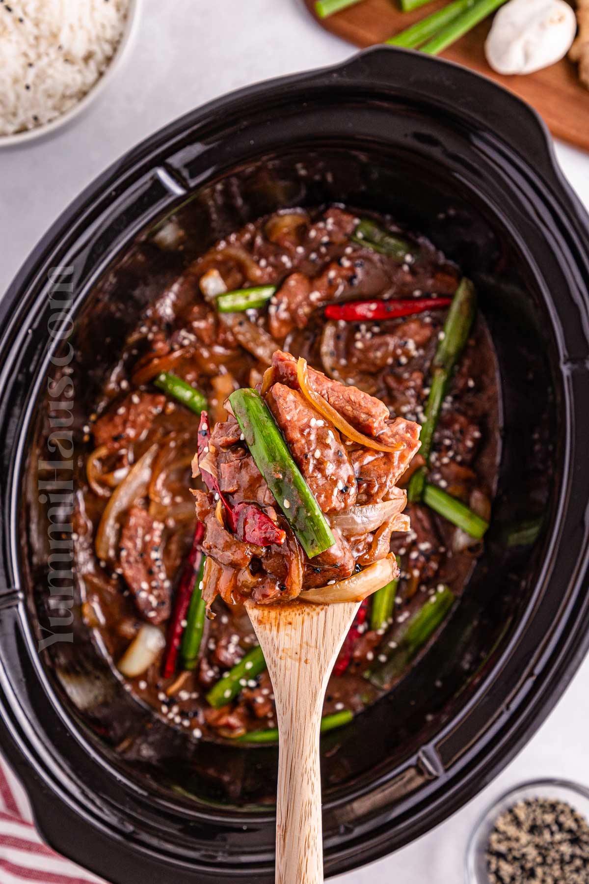 slow cooked Asian dinner