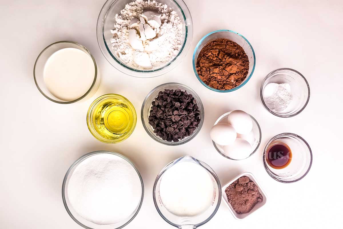 Chocolate Mousse Cake ingredients