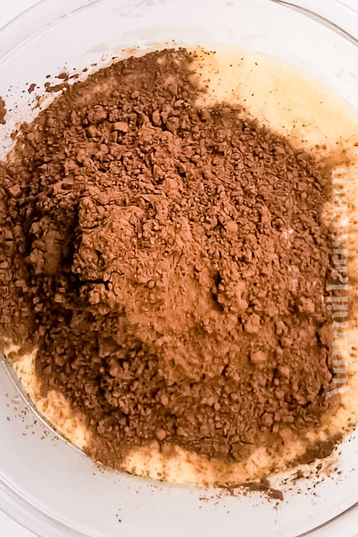making the cake batter
