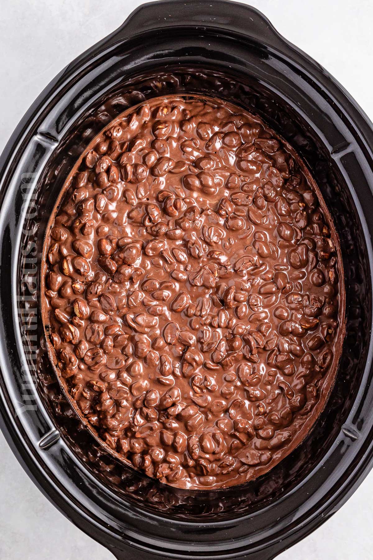 melted chocolate and nuts