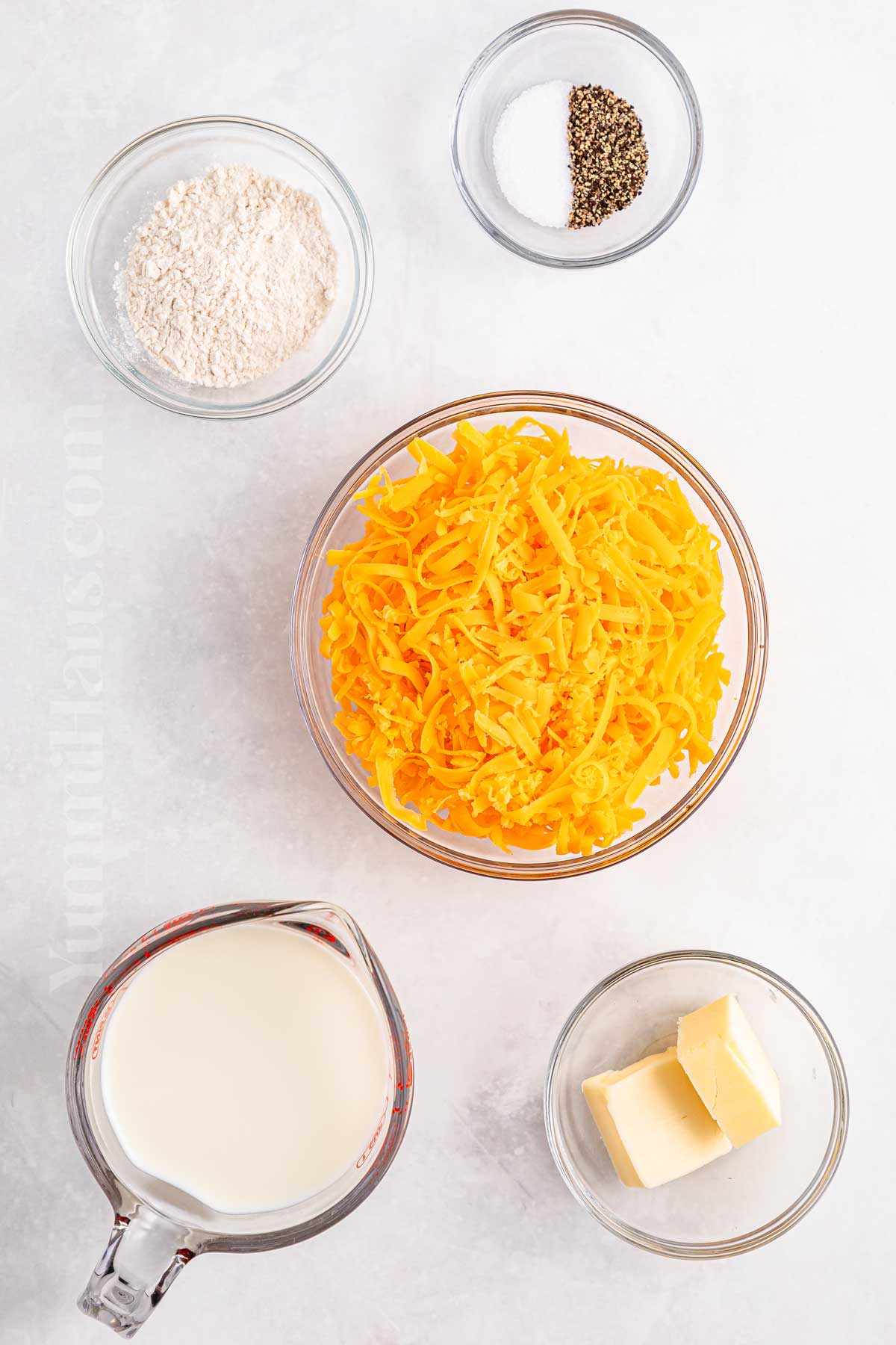 Cheddar Cheese Sauce ingredients