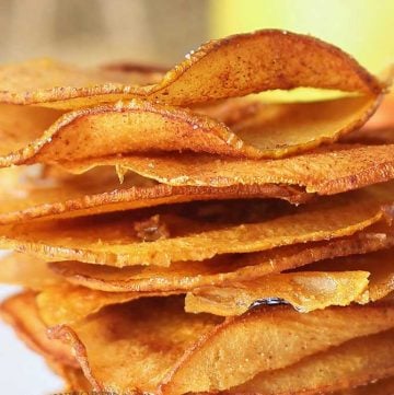 fall recipe -Cinnamon Pear Chips